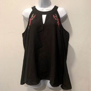 Cold shoulder floral top